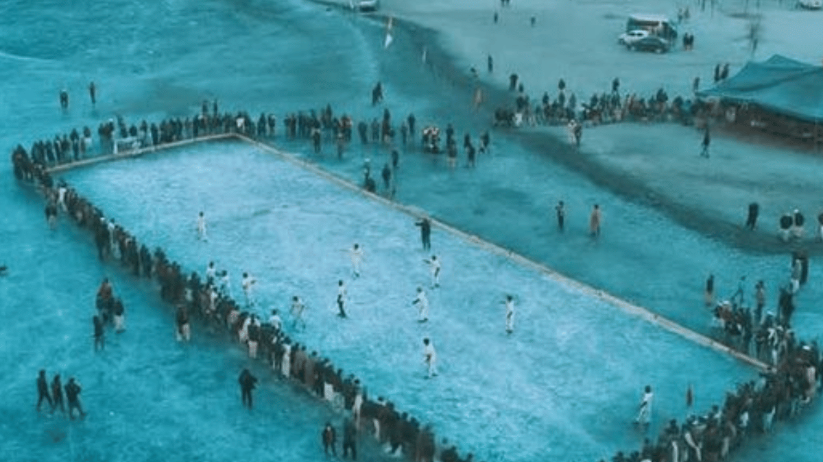 Frozen Lake Khalti Ghizer, Gilgit-Baltistan, Pakistan